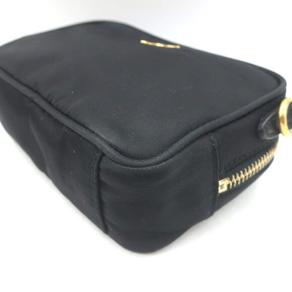 Prada Tessuto Mini Camera Crossbody Bag Black Nylon & Saffiano Leather Clutch - Picture 11 of 15